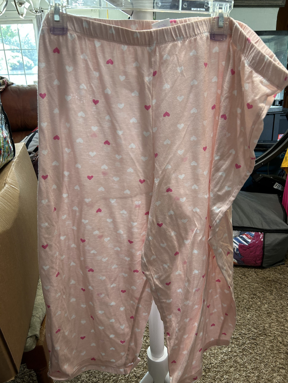 Secret Treasures Women's 3X Pink Heart Print Pajama Pants